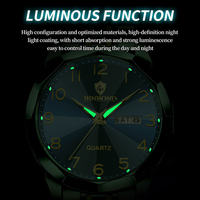 Jam Tangan Pria Binbond B4233 4233 Fashion Tali Baja Mesin Quartz Tahan Air Bercahaya Kalender Relogio Masculino