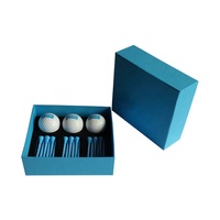 Emballage de boîte-cadeau de type couvercles à base supérieure en carton rigide personnalisé à faible quantité minimale de commande pour kit de balles de golf