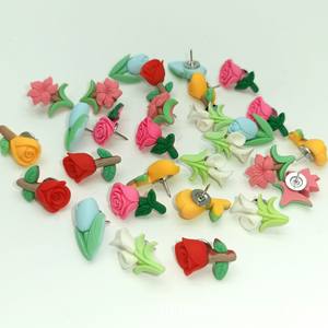 Lot de 50 punaises à fleurs décoratives <span class=keywords><strong>pour</strong></span> <span class=keywords><strong>tableau</strong></span> de liège, <span class=keywords><strong>tableau</strong></span> d'affichage - Product Image 4