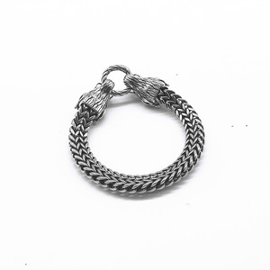 Yunnique Pulsera de cadena con cabeza de dragón de titanio, regalo unisex para parejas, joyería, diseño geométrico - Product Image 2
