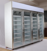 1/2/3/4 portes en verre congélateur vertical Commercial/magasin de commodité vitrine de supermarché réfrigérateur congélateur