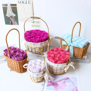 Bouquet de roses éternelles naturelles de 4 à 5 cm, <span class=keywords><strong>prix</strong></span> d'usine, bouquet de fleurs de roses préservées, roses rouges préservées - Product Image 4