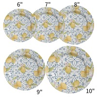 Assiettes plates en résine mélamine personnalisées par le fabricant, motif imprimé, style américain, émaillées, non toxiques HANBI