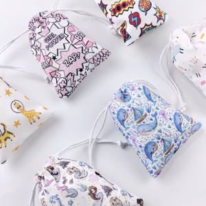 Bolsa de embalaje de joyería con logotipo a todo Color personalizado de fábrica, bolsa con cordón de polvo de algodón de lona de regalo impresa - Product Image 2