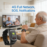Reloj Inteligente con Rastreador GPS 4G para la Seguridad de Personas Mayores, Ubicación en Tiempo Real, Pulsera para Adultos Mayores con Alarma SOS y Monitoreo de Salud
