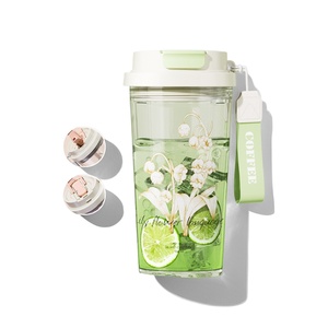 Alta calidad 2024 nueva taza de agua protección del medio ambiente paja taza portátil taza de plástico de alta calidad botella de agua de lujo ligera - Product Image 3