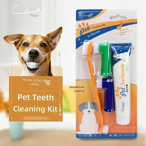 Ensemble brosse à dents et <span class=keywords><strong>dentifrice</strong></span> en plastique <span class=keywords><strong>pour</strong></span> animaux de compagnie, style doigt, <span class=keywords><strong>pour</strong></span> chiens et chats, kit de soins dentaires - Product Image 2