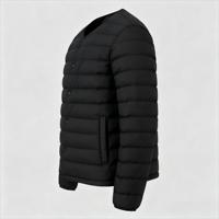 Veste en duvet légère sans col pour homme - Vêtement polyvalent à porter en intérieur ou en extérieur - 3 options de couleurs classiques pour les tenues décontractées quotidiennes