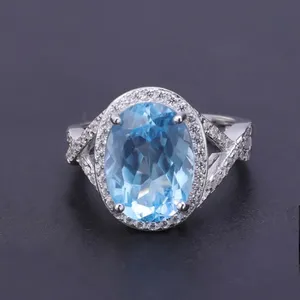 Bague MUSHAN personnalisée en argent sterling 925, plaquée or 18 carats, cadeau de mariage éclatant pour femme, bague GRC de luxe - Product Image 4