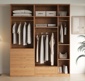 Armadio Moderno Minimalista in Legno Massello a Porta Singola, Mobile Contenitore <span class=keywords><strong>da</strong></span> Terra per Camera <span class=keywords><strong>da</strong></span> <span class=keywords><strong>Letto</strong></span> e Soggiorno - Product Image 4