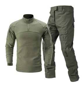 Tenue d'entraînement tactique d'extérieur pour <span class=keywords><strong>homme</strong></span> en tricot camouflage G3, respirante, ignifuge, en polyester/coton Rip-Stop, personnalisable - Product Image 1