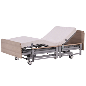 Cama de <span class=keywords><strong>Hospital</strong></span> Tecforcare, 3 Funciones, Control Remoto Eléctrico, Madera de Lujo, Cama de Enfermería <span class=keywords><strong>Hill</strong></span> <span class=keywords><strong>Rom</strong></span>, Cama de Cuidado en el Hogar para Pacientes - Product Image 3