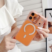 Étui de téléphone de luxe magnétique en PC avec support de film en verre et bords antidérapants pour iPhone 18 17 16 15 14 13 Pro Max