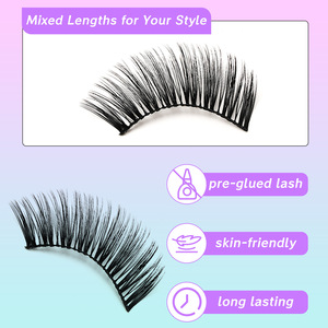 5 paires de faux cils naturels denses auto-adhésifs - Product Image 3