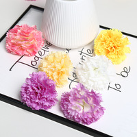 Fleurs d'œillet artificielles en soie haute simulation de 8 cm pour arrangements décoratifs prêts à poser