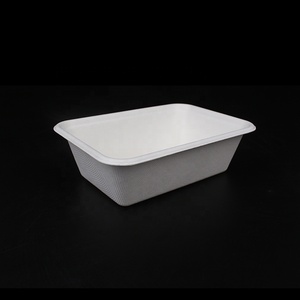 Caixa de Hambúrguer de Bagasse Personalizada 750 ml para Viagem, Embalagens de Alimentos Descartáveis Biodegradáveis - Product Image 6