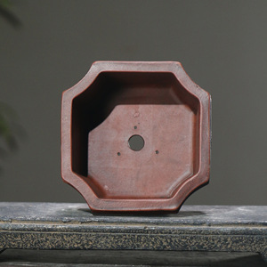 <span class=keywords><strong>Pot</strong></span> à bonsaï <span class=keywords><strong>rectangulaire</strong></span> en argile violette de Yixing galvanisé, design classique, artisanal - Product Image 4