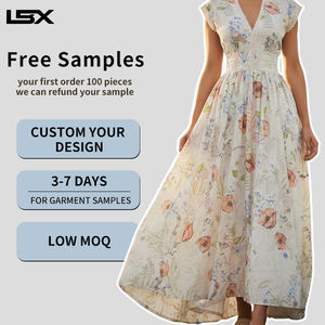 Vestido de Verano Personalizado para Mujer, Estampado Digital, Largo hasta el Suelo, Estilo Línea A, Sin Mangas, Casual, Fluido, Vestido de Princesa para <span class=keywords><strong>Boda</strong></span> - Product Image 1
