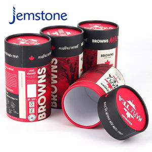 Tube en carton imprimé artisanal rond personnalisé avec couvercles boîtes d'emballage de tube en papier de tube de bougie - Product Image 2