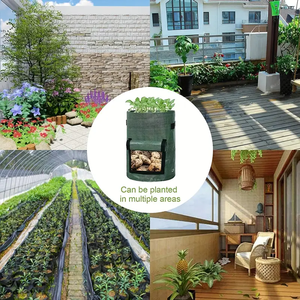 Bolsas de cultivo de patatas de alta resistencia con asas de solapa, macetas de tela de aireación de PE personalizadas para jardín, bolsas de cultivo de fieltro de patata para jardín - Product Image 2