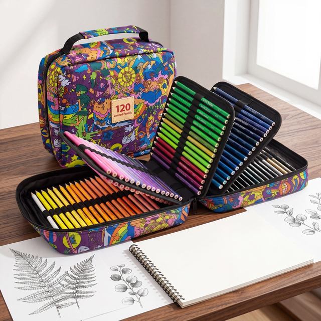 Bview Art 120 Colors Colored Pencil Set Art Drawing Coloring Kit Professional Painting Supplies for Artists Students and Adults