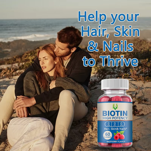 Gomitas de Biotina con Sabor a Frambuesa ODM 5000MCG con Biotina y Suplemento de Sodio para el Cuidado y Mantenimiento de un Cabello Saludable para Adultos - Product Image 6