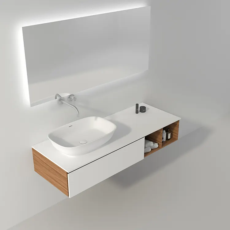 SM-8337 उत्कृष्ट गुणवत्ता अद्वितीय डिजाइन कटोरा आकार बाथरूम आपा इकाइयों धोने राल सिंक सजावटी वॉश बेसिन