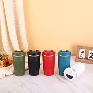 Portable 304 Stainless Steel Smart Coffee <b>Cup</b> with Silicone Cover Insulated Water Bottle for Outdoor Car Use Business Gift <b>Cup</b> - Product Image 3
