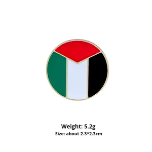 Broche Cuadrado de la Bandera de Palestina Libre, Venta al por Mayor, de Aleación con Técnica de Esmaltado, Accesorios de Ropa, Bandera de la Mano en Puño, En Stock - Product Image 2