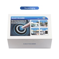 EASYGUAR EC010-T2-SR-MS Alarme de voiture unidirectionnelle PKE avec système de démarrage/arrêt du moteur, entrée sans clé et démarrage à distance du moteur, alerte de choc