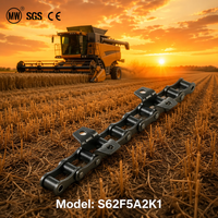 Chaîne à rouleaux agricole S62F5A2K1 avec fixation, chaîne de précision pour équipement de moissonneuse-batteuse