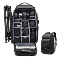 Amera Rucksack DSLR-Kameratasche Wasserdichter Kamerarucksack Passend für bis zu 15-Zoll-Laptops mit Regenschutz und Stativhalterung