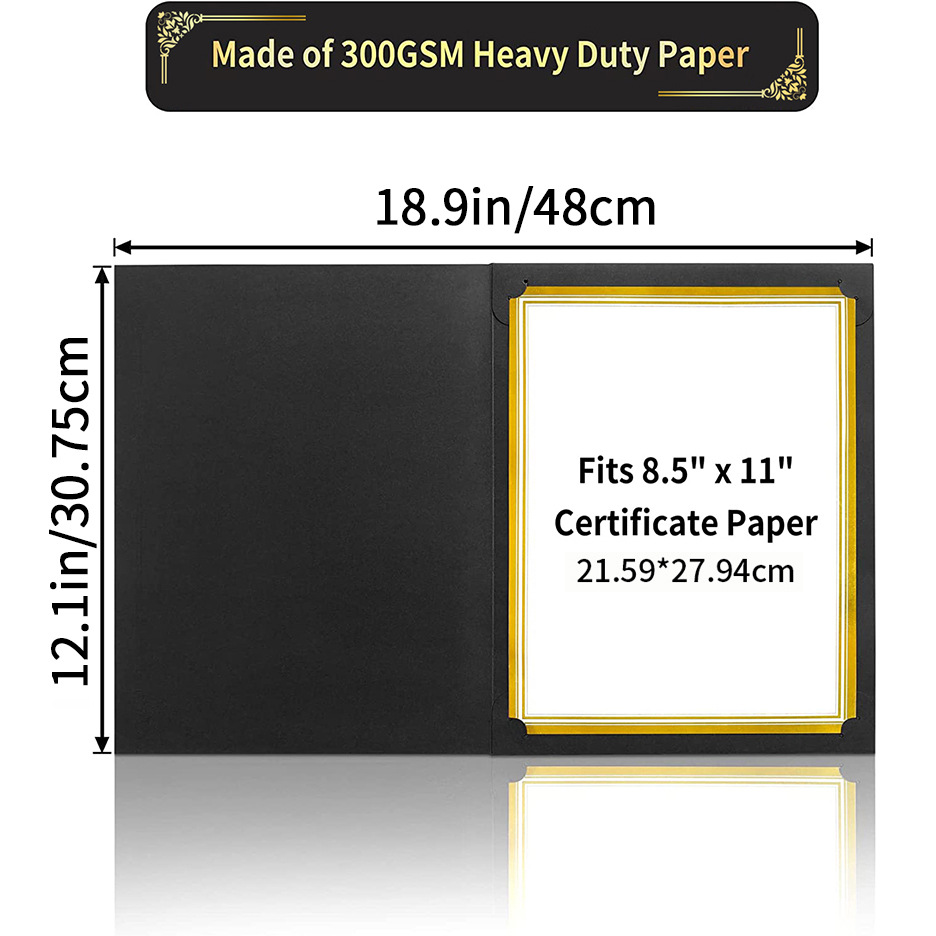 Custom Printed A5 Diploma Covers PU Padded Certificate Folders - Certificate Folder, Diploma Cover - View #8