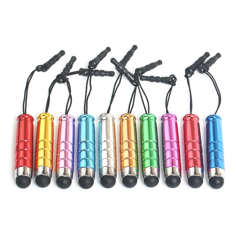 Mini Stylet Tactile Capacitif Tactile Crayon Avec Bouchon Anti-Poussière pour Téléphone Portable Tablette PC