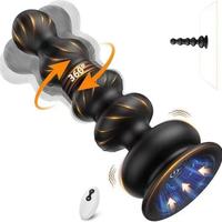 Plug anal vibrant télescopique avec ventouse, télécommande 10 fréquences via application pour le sexe anal pour hommes et femmes
