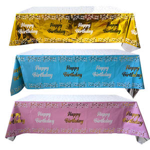 ハッピーバースデーテーマ使い捨てテーブルクロスプリントパーティーデコレーション防水137 * 183 cmテーブルクロス - Product Image 1