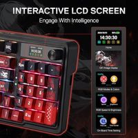 OEM ODM K719 PRO Kablosuz RGB Gasket Oyun Klavyesi DyeSub Anime Tuş Başlıkları Kolay Kontrol LED Bilgi Ekranı 0 Gecikmesiz Üç Modlu Yastıklı