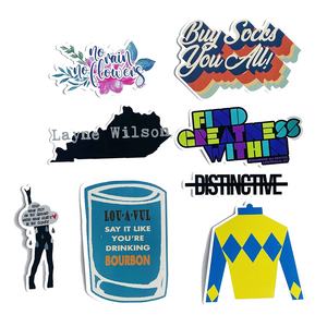 Resista UV À Prova de Intempéries Durável Auto-adesivo Impressão À Prova D' Água PVC Vinil Adesivo Die Cut Company Logo Custom Stickers - Product Image 6