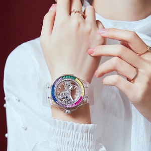 Men's Mechanical Watch Stainless Steel Hollow Design Waterproof Luminous Watch Silicone Strap Pointer Dial <b>Display</b> Wristwatch - Product Image 2