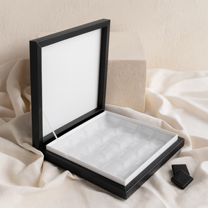 Cajas de regalo de cartón vacías de 16 ranuras de lujo negro Divisor 4x4 para Chocolates de Navidad coloridos Embalaje Favores de fiesta hechos a mano - Product Image 2