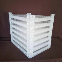 En gros, bac de séchage et chariot de transport en plastique perforé, empilable, durable, écologique et recyclable pour le stockage logistique