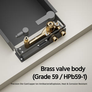 Sistema de Ducha Empotrado Contemporáneo con Nicho Integrado, Montado en la Pared, de Acero Inoxidable 304, Organizador de Baño - Product Image 2