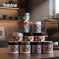 Fabricant d'emballages Tianhui, boîtes métalliques personnalisées de qualité alimentaire, hermétiques, vides, pour café.