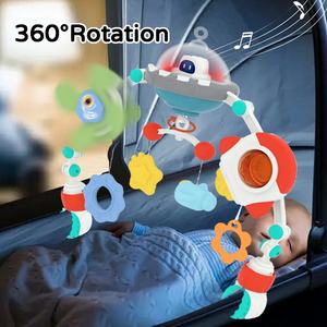 Siège auto musical pour bébé 0-12 <span class=keywords><strong>mois</strong></span> à piles Jouets pour bébés-Activités de voyage pour bébé Mobile pour berceau pour garçon - Product Image 5