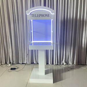 Cabine Téléphonique Lumineuse LED Blanche pour Photos <span class=keywords><strong>et</strong></span> Audio – Idéale pour Mariages <span class=keywords><strong>et</strong></span> Décoration <span class=keywords><strong>de</strong></span> Fonds <span class=keywords><strong>de</strong></span> Fête - Product Image 1