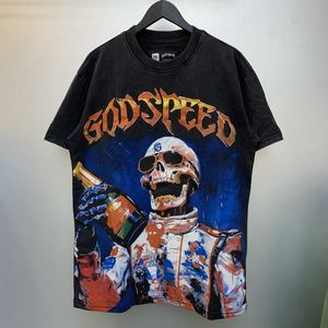 T-Shirt di Lusso Streetwear da Uomo con Stampa Grafica, Design di Marca, Lavaggio Acido, Teschio Vintage, Magliette Oversize per Uomo - Product Image 2