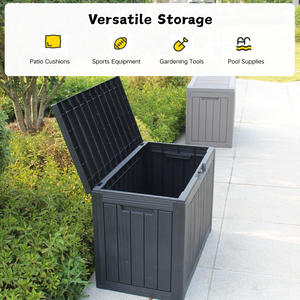 Klaar voor verzending: All-weather upgrade plastic tuinmeubilair, buiten opbergkast, terraskist met zitgedeelte en opbergorganizer - Product Image 5