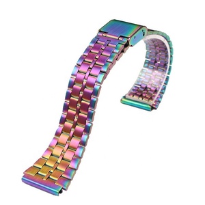 <span class=keywords><strong>Bracelet</strong></span> de montre de luxe en acier inoxydable bleu rose or 3 perles 5 perles 18mm pour <span class=keywords><strong>bracelet</strong></span> de montre <span class=keywords><strong>Casio</strong></span> - Product Image 3