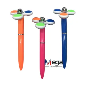 MEGA pena berputar berputar warna-warni multifungsi, mainan dekompresi kreatif pena putar untuk hadiah promosi