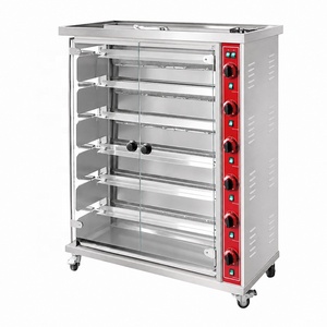 Asador Vertical <span class=keywords><strong>de</strong></span> Pollo <span class=keywords><strong>de</strong></span> Acero Inoxidable, Asador Comercial Eléctrico a Gas - Product Image 3